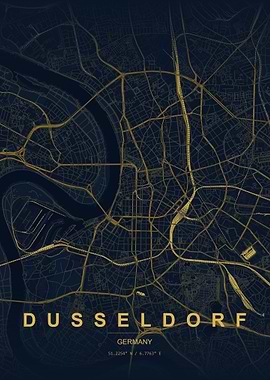 Dusseldorf City Map