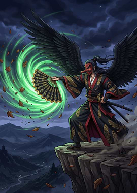 Tengu Warrior Conjuring Wind