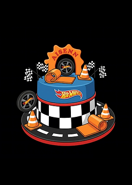 Hot Wheels Themed Birthday Cake