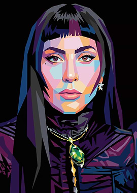 Pop Art Portrait of Lady Gaga