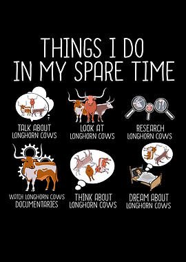 Funny Longhorn Cow Kids Texas Lover Men Longhorn Cow