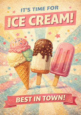 Retro Ice Cream Advertisement