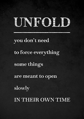 Unfold Inspirational Quote