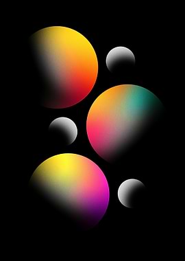 Abstract Spheres with Gradient Colors