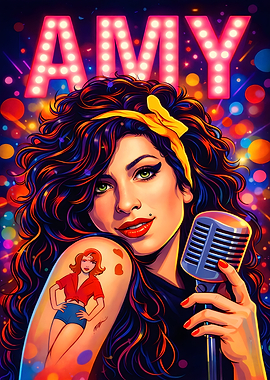 Amy Winehouse Pop Art Portrait