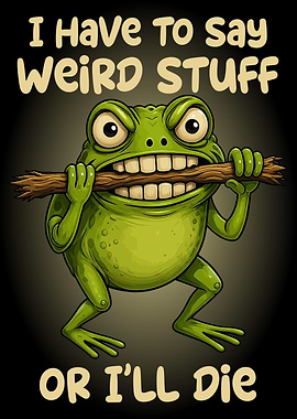 I Have To Say Weird Stuff Or I'll Die Funny Frog Meme