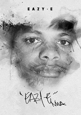 Eazy-E Portrait with Signature
