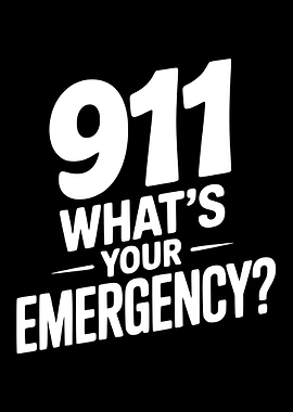 911 What's Your Emergency Text Art