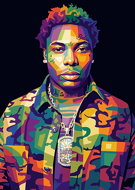 Colorful Portrait of a Asake