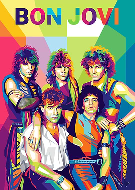 Bon Jovi Pop Art Portrait