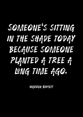 Warren Buffett quote about planting trees