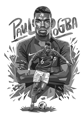Paul Pogba Soccer Player Portrait
