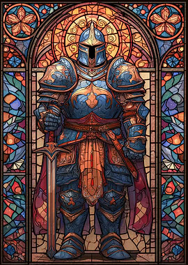 Knight in Stained Glass Armor