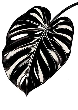 Monstera Leaf Illustration