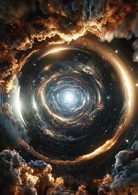 Cosmic Wormhole with Nebulae