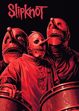Slipknot Masks and Drums