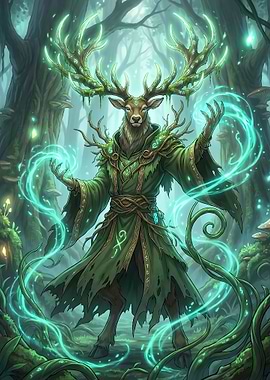 Mystical Forest Guardian Deer