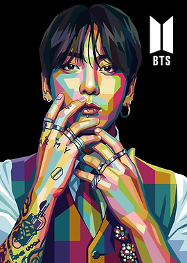 BTS Jungkook Pop Art Portrait