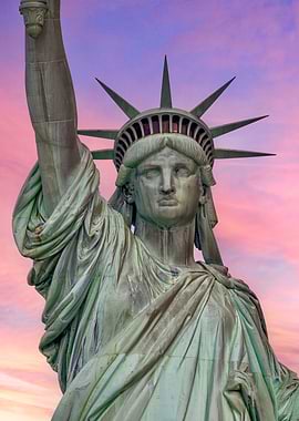 Statue of Liberty at Sunset