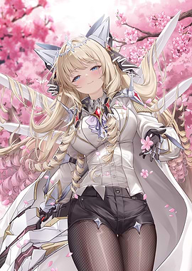 Girl with Cherry Blossoms