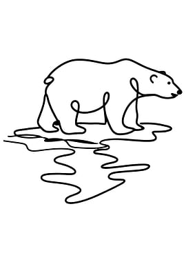 Polar Bear on Melting Ice