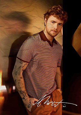 alex warren with tattoos and striped shirt