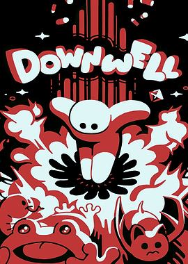 Downwell Game Art