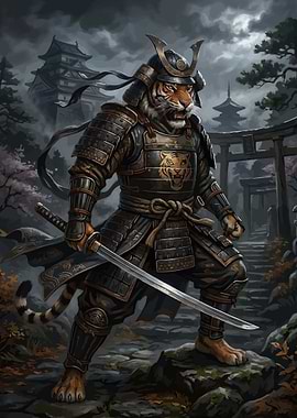 Tiger Samurai Warrior