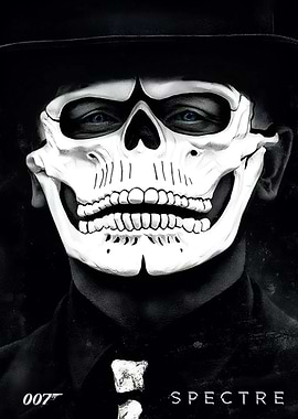 Spectre Movie Poster with Skull Mask