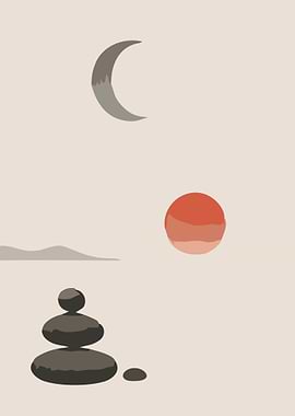 Zen stones and celestial bodies