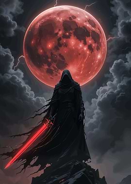Grim Reaper with Red Lightsaber