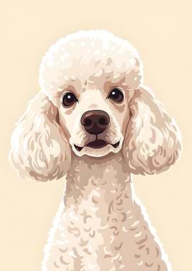 Elegant White Poodle Portrait