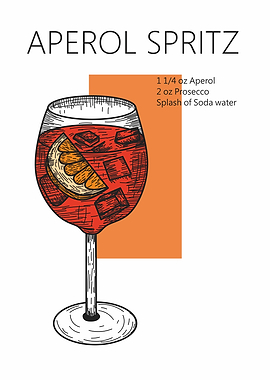 Aperol Spritz Vintage Poster