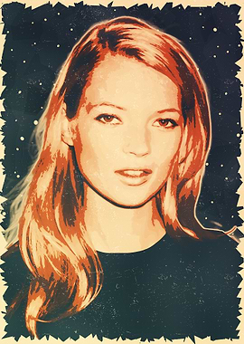Retro Portrait of Kate Moss