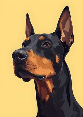 Majestic Doberman Pinscher Portrait