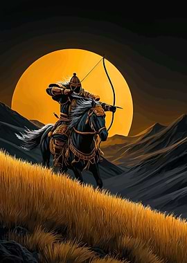Warrior Archer on Horseback