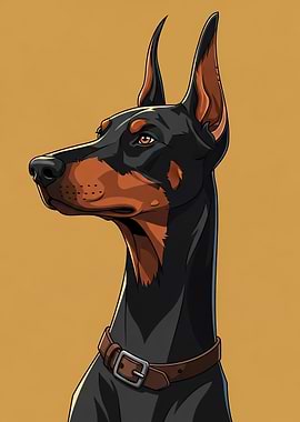 Doberman Pinscher Portrait