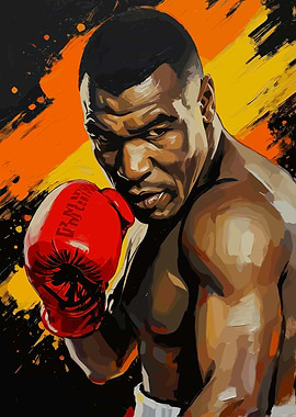 Mike Tyson Boxing Portrait
