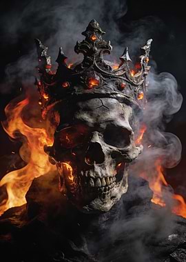Fiery Skull King Crown