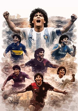 Diego Maradona Football Montage