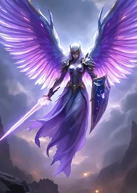 Warrior Angel with Sword and Shield