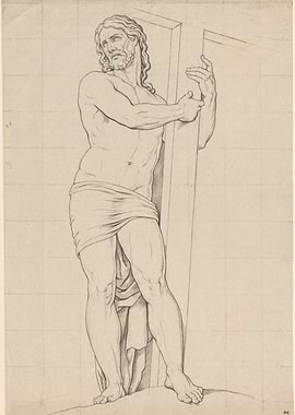 Jesus Christ holding a cross