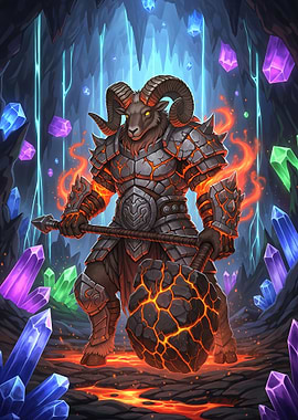 Fiery Ram Warrior in Crystal Cave