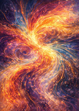 Abstract Swirling Cosmic Energy