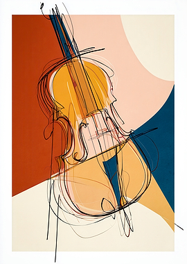 Abstract Violin Sketch