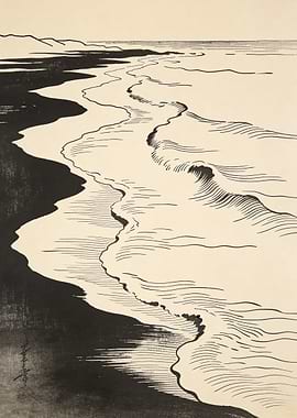 Waves on a Dark Beach