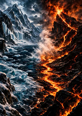 Fire and Ice Landscape