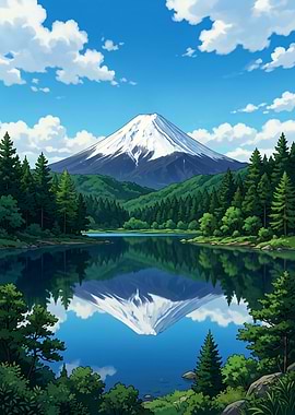 Serene Mountain Lake Reflection