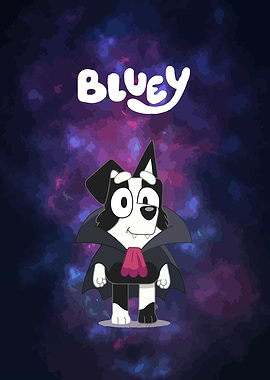 Bluey as a Vampire in Galaxy