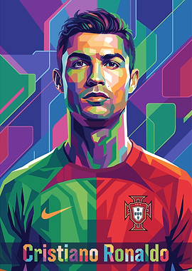Cristiano Ronaldo Pop Art Portrait